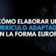 Cómo elaborar un currículo adaptado con la forma europea