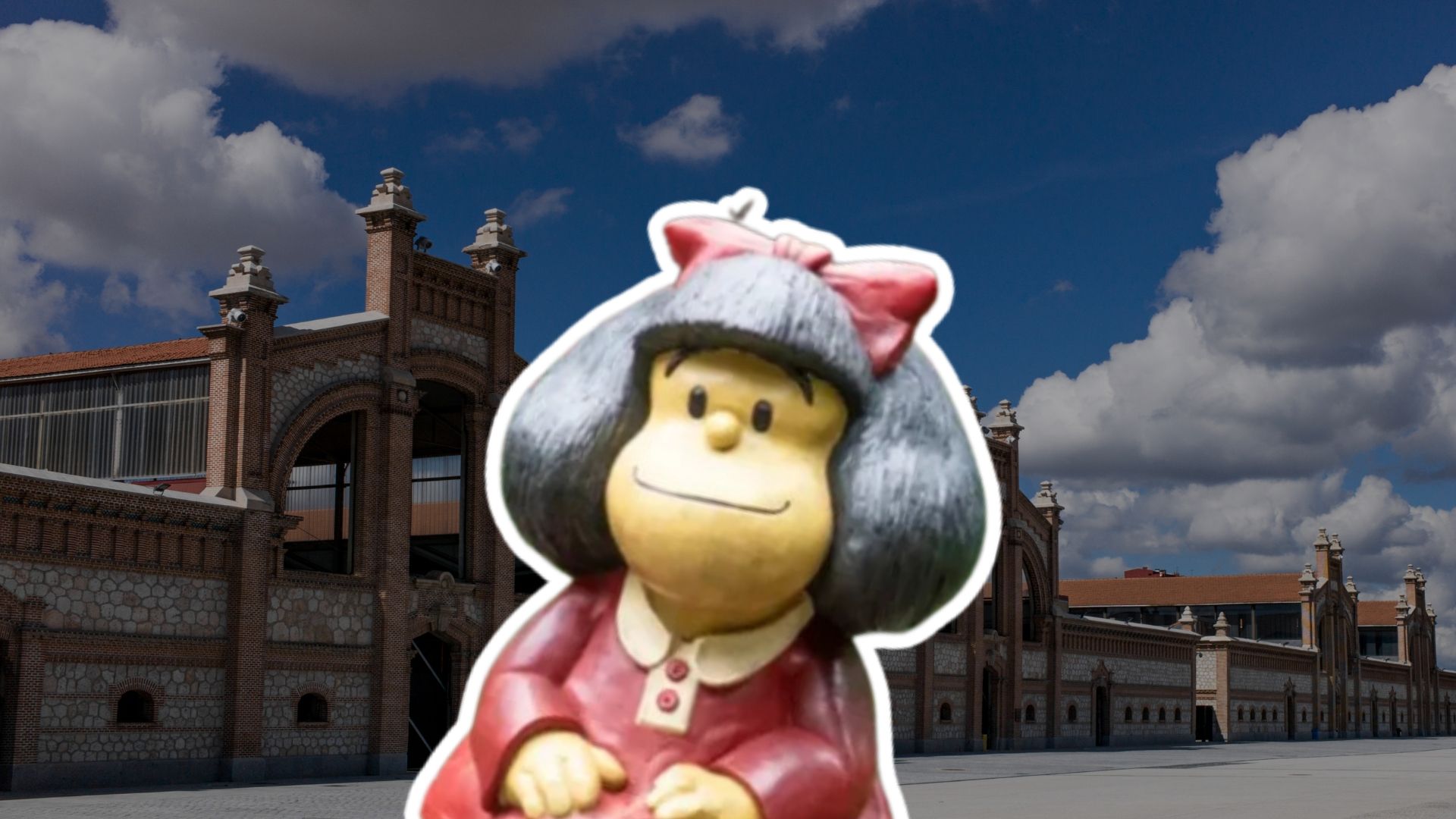 Escultura de Mafalda en Madrid Matadero