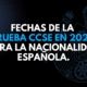 Fechas de la prueba CCSE en 2025 para la nacionalidad española