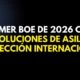 esoluciones de asilo y protección internacional publicadas en el primer BOE de 2026 en España